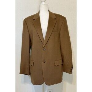 Club Room For Macys Men Size 44R Two Button Wool Silk Cashmere Blazer Career